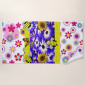 ビーチタオル(昆虫)マルハナバチ ビーチタオル (正面)