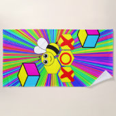 ビーチタオル（昆虫）マルハナバチ ビーチタオル (正面)