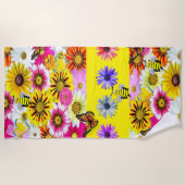 ビーチタオル（昆虫）マルハナバチ ビーチタオル (正面)