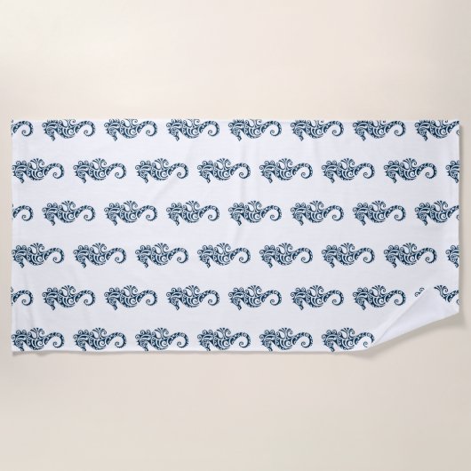 ビーチタオル – 海馬 (正面)