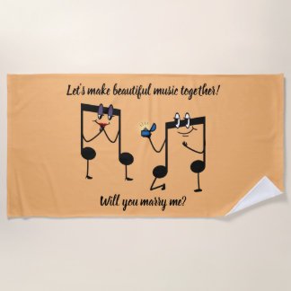 ビーチタオル-結婚してくれる？ ビーチタオル