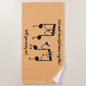 ビーチタオル-結婚してくれる？ ビーチタオル (正面)