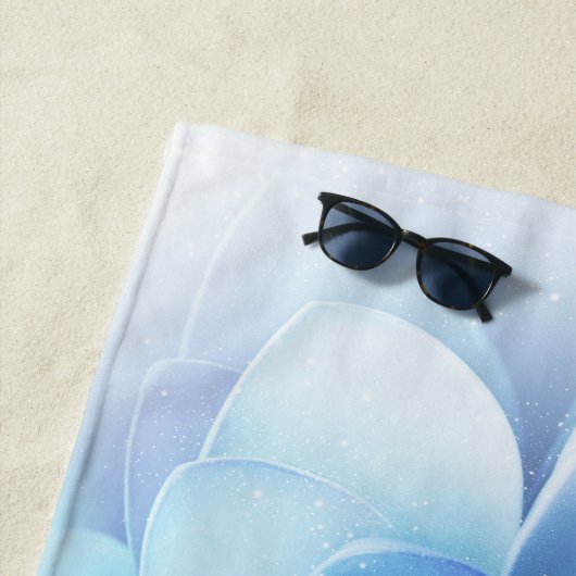 ビーチタオル – 青い花 (インサイチュ)