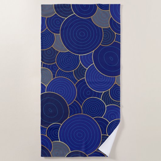 ビーチタオル – 青美しい (正面)