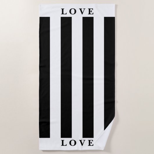 ビーチタオル – Black&White (正面)