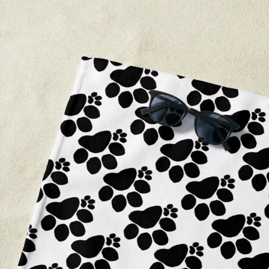 ビーチタオル – Polydactyl Pawプリント (インサイチュ)