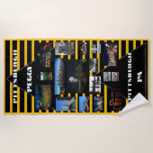 ビーチタオルPittsburgh写真パーソナライズ ビーチタオル (正面)