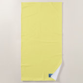 ビーチタオ無地のル淡い色の(黄色) RFPMDesigns 2024©️ ビーチタオル (正面)