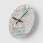 ビーチタユニークイおもしろいムサンディ ラウンド壁時計 (傾斜)