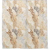 ビーチタンニュートラルストーンパターン シャワーカーテン (正面)