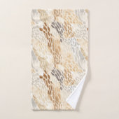 ビーチタンニュートラルストーンパターン バスタオルセット (ハンドタオル)