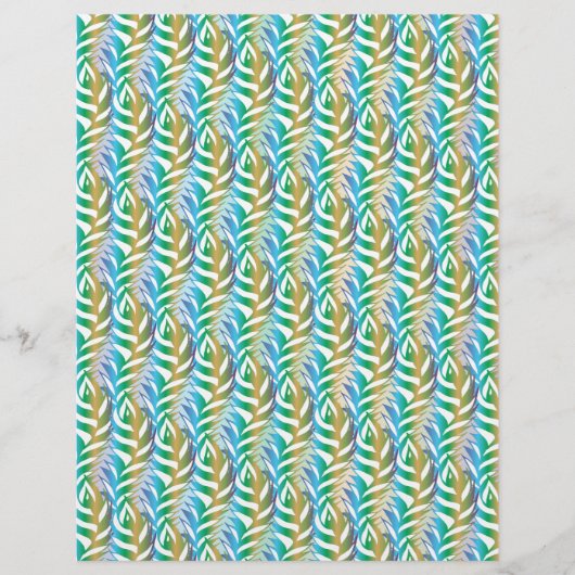 ビーチターコイズおもしろい羽毛パターン。 (正面)