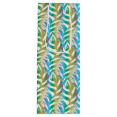 ビーチターコイズおもしろい羽毛パターン。 ワインギフトバッグ (正面)