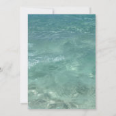 ビーチターコイズティール(緑がかった色)水の宛先ウェディング 招待状 (裏面)