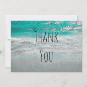 ビーチターコイズホワイトコースト海波ありがとう サンキューカード (正面)