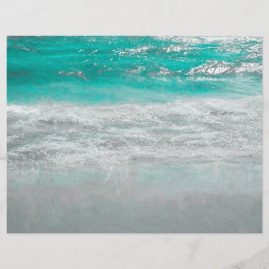 ビーチターコイズ沿岸海波熱帯アート (裏面)