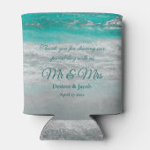 ビーチターコイズ熱帯沿岸海波 缶クーラー (裏面)