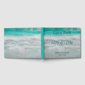 ビーチターコイズ熱帯海結婚波 ゲストブック (全面)