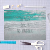 ビーチターコイズ白熱帯海波沿岸 薄葉紙 (クラフト)