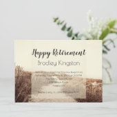 ビーチダネスハッピーリタイアメントパーティの招待状 招待状 (スタンド正面)