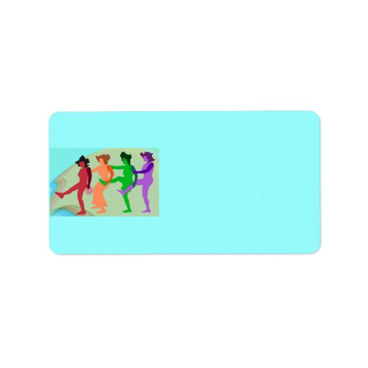 ビーチダンス住所 シール (正面)