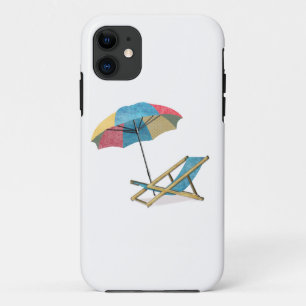 ビーチチェアおよび傘 iPhone 11 ケース