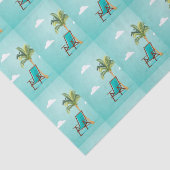 ビーチチェアとパームツリー 薄葉紙 (詳細)