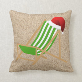 ビーチチェアのクリスマスの枕 クッション