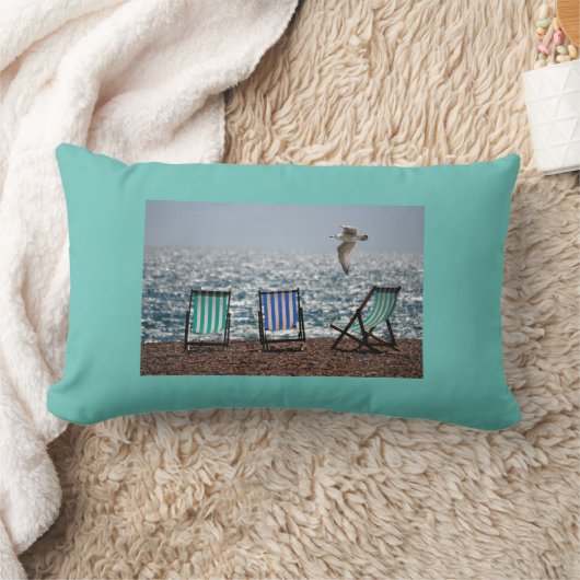 ビーチチェアのシーンはポリエステルの腰枕。 ランバークッション (ブランケット)