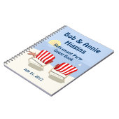 ビーチチェアの退職パーティーの来客名簿 ノートブック (左側)