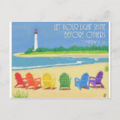 ビーチチェアアンドライトハ感動的ウス ポストカード (正面)