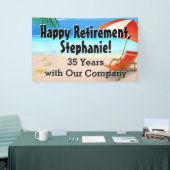 ビーチチェアシーンカスタムリタイアメントパーティーバナー 横断幕 (トレードショー)