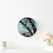 ビーチチェアズラムポイントグランドケイマン ラウンド壁時計 (ホーム)