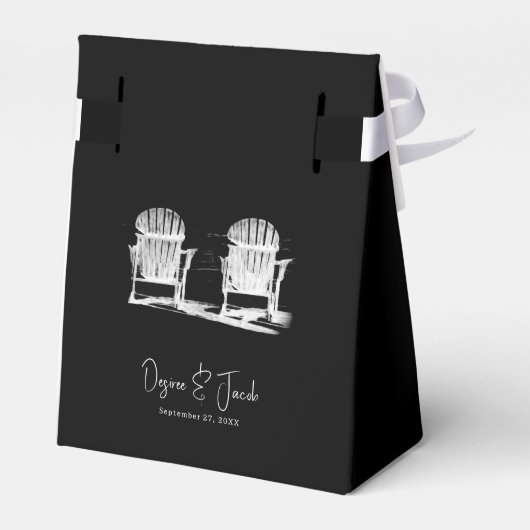 ビーチチェアディロンドバックブラックアンドホワイト結婚ズ フェイバーボックス (裏面サイド)