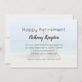 ビーチチェアハッピーリタイアメントパーティの招待状 招待状 (正面)