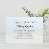 ビーチチェアハッピーリタイアメントパーティの招待状 招待状 (スタンド正面)