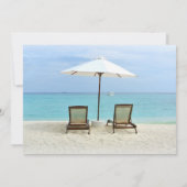 ビーチチェアハッピーリタイアメントパーティの招待状 招待状 (裏面)