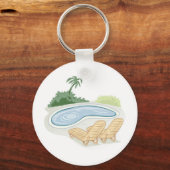 ビーチチェアバイプール キーホルダー (正面)