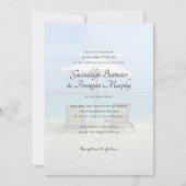 ビーチチェアパラダイスデスティネーションウェディング招待状 招待状 (正面)