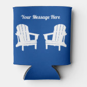 ビーチチェアビールクーラー - レトロリラックスクーズィ 缶クーラー (正面)