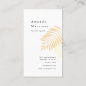 ビーチチェアピンクバケーションレンタル名刺 名刺 (裏面)