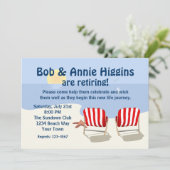 ビーチチェアリタイアメントパーティの招待状 招待状 (スタンド正面)