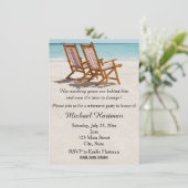 ビーチチェアリタイアメントパーティの招待状 招待状 (スタンド正面)
