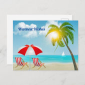 ビーチチェアースウォームウィッシュ ポストカード (正面/裏面)