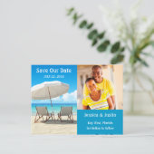 ビーチチェア写真の保存カード 案内ポストカード (スタンド正面)