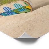 ビーチチェア反射(サングラス) ポスター (角)