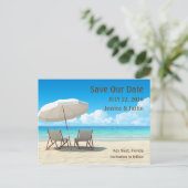 ビーチチェア日付カードを保存 案内ポストカード (スタンド正面)