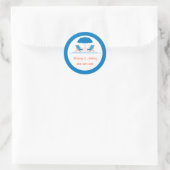 ビーチチェア結婚のステッカー ラウンドシール (バッグ)