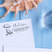 ビーチチェア&アンブレラスクリプト名差出人住所 セルフインキングスタンプ