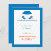 ビーチチェア ウェディング レセプション カード (正面/裏面)